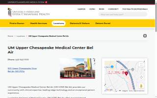 The University of Maryland Upper Chesapeake Medical Center Bel Air website
