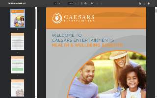 Caesar's Health Center website