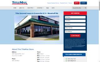 TitleMax Title Loans of Greenville website
