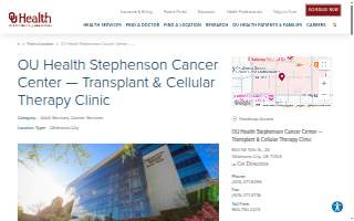 OU Health Stephenson Cancer Center - Transplant & Cellular Therapy Clinic website
