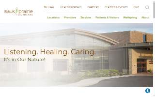 Sauk Prairie Healthcare website