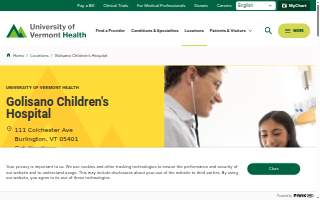 Golisano Children’s Hospital at University of Vermont Health website