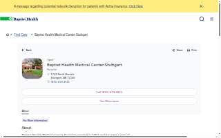 Baptist Health Medical Center-Stuttgart website