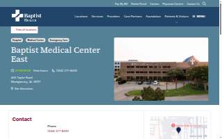 Baptist Medical Center East website