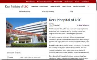 Keck Hospital of USC website