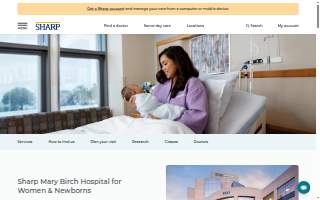 San Diego - Sharp Mary Birch Hospital for Women & Newborns website
