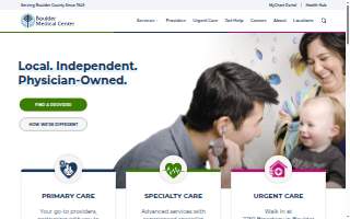 Boulder Medical Center website