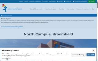 Children's Hospital Colorado North Campus, Broomfield website
