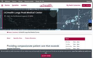 UCHealth Longs Peak Medical Center website