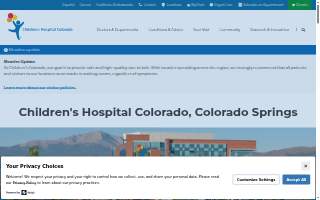 Children's Hospital Colorado, Colorado Springs website