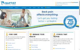 Baptist Hospital website