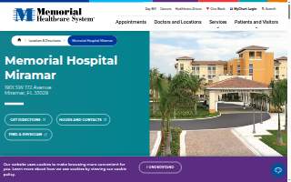 Memorial Hospital Miramar website
