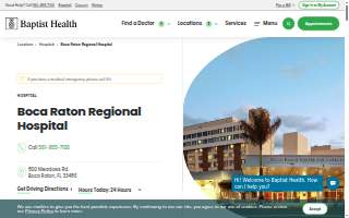 Baptist Health Boca Raton Regional Hospital website