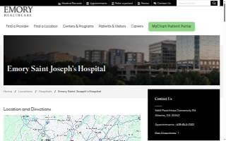 Emory Saint Joseph's Hospital website