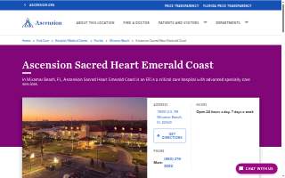 Ascension Sacred Heart Hospital Emerald Coast website