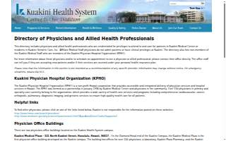Kuakini Medical Plaza website