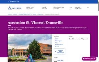 Ascension St. Vincent Evansville website