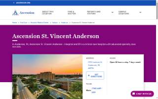 Ascension St. Vincent Anderson website