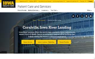 University of Iowa Health Care - Iowa River Landing website