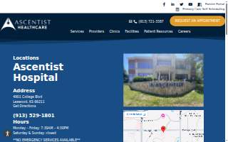 Ascentist Hospital website