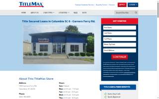 TitleMax Title Loans of Columbia website