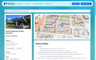 Norton Healthcare Pavilion - Downtown website