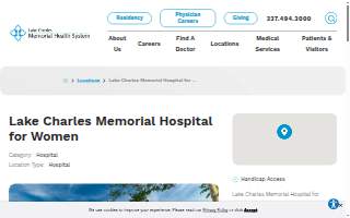 Lake Charles Memorial Hospital for Women website