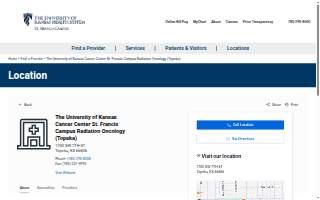 The University of Kansas Cancer Center St. Francis Campus Radiation Oncology (Topeka) website