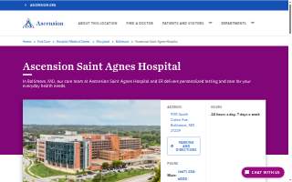 Ascension Saint Agnes Hospital website