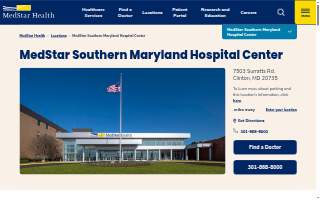 MedStar Southern Maryland Hospital Center website
