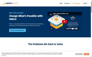 Valere Health website