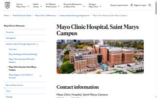 Mayo Clinic, St. Marys Campus Main Entrance website
