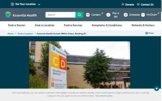 Essentia Health-Duluth (Miller-Dwan, Building D) website