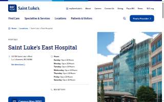 Saint Luke's East Hospital website