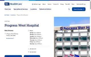 Progress West Hospital website