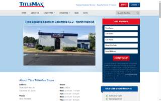 TitleMax Title Secured Loans of Columbia website