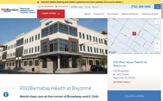 RWJBarnabas Health at Bayonne website