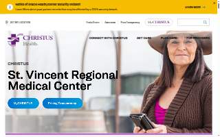 CHRISTUS St. Vincent Regional Medical Center website
