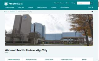 Atrium Health University City website