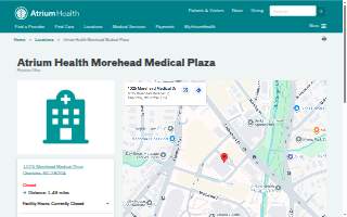Atrium Health Morehead Medical Plaza website