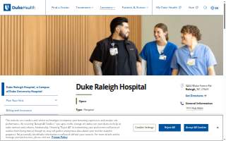 Duke Raleigh Hospital, a Campus of Duke University Hospital website