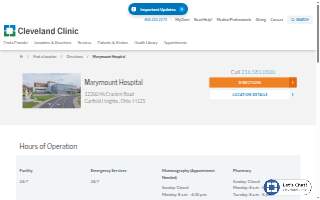 Cleveland Clinic - Marymount Hospital website
