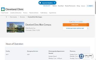 Cleveland Clinic Main Campus website