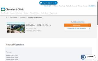 Cleveland Clinic JJ North Offices website