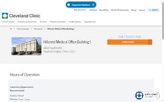 Cleveland Clinic Hillcrest Medical Office Building I website