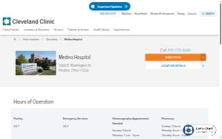 Cleveland Clinic - Medina Hospital Emergency Department website