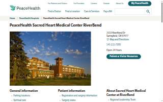 PeaceHealth Sacred Heart Medical Center RiverBend website
