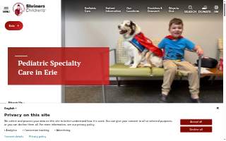 Shriners Children's Erie website
