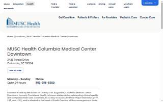 MUSC Health Columbia Medical Center Downtown website