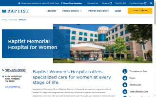 Baptist Memorial Hospital for Women website